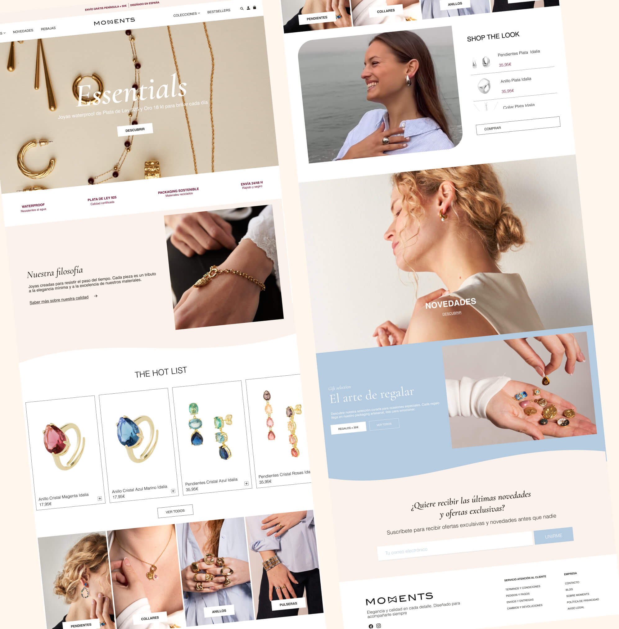 Moments Jewellery B2C Main View